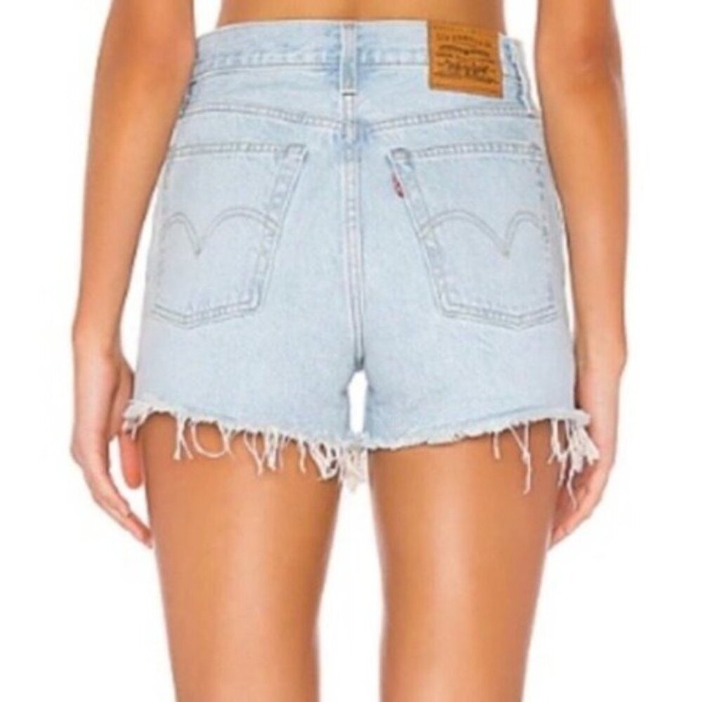 Levi's Wedgie Cut Off Jean Shorts Fray Hem